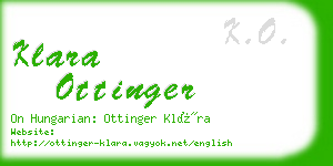 klara ottinger business card